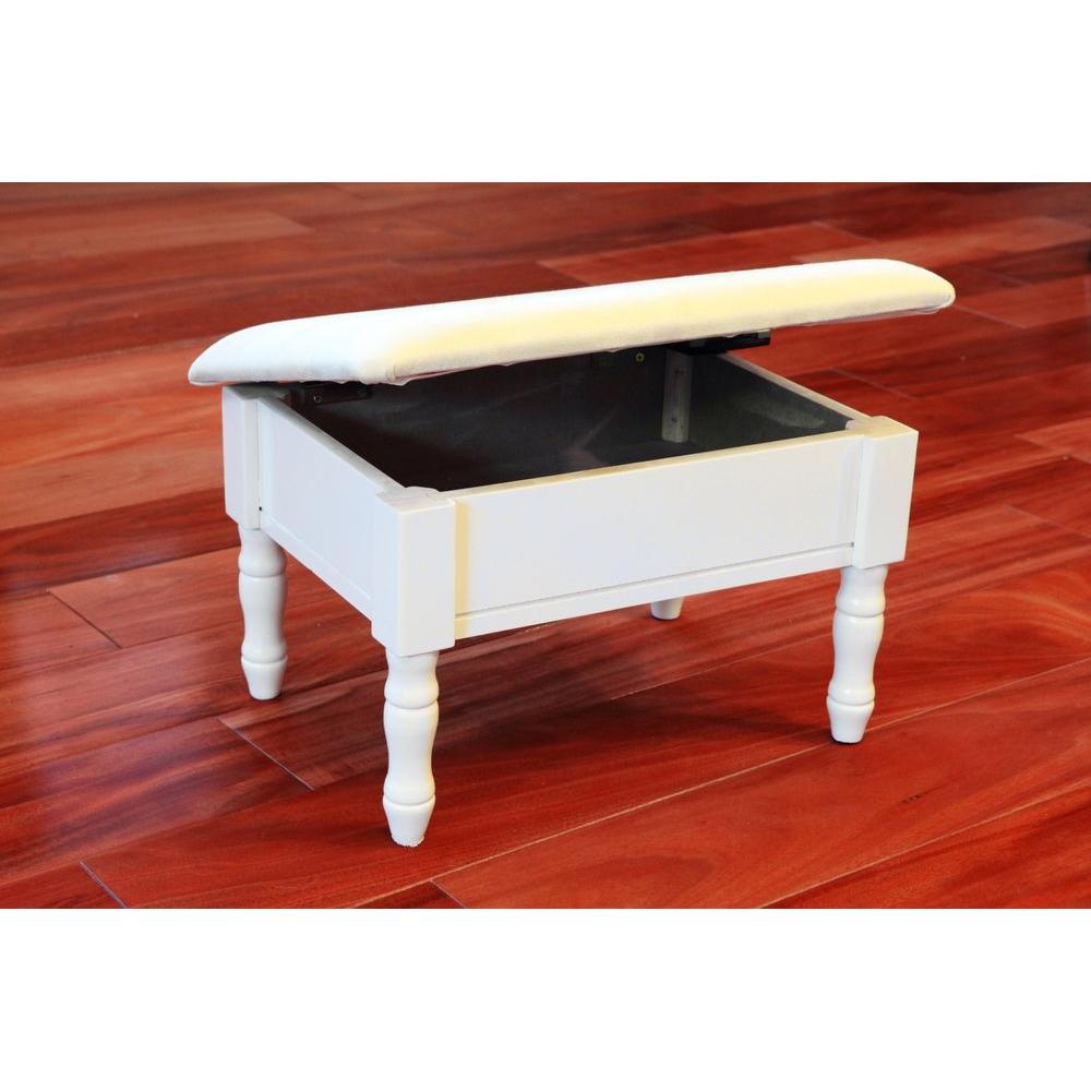 footstool white accent foot stool KOWNGWR