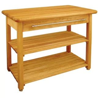 french country harvest butcher block table AZESCGJ