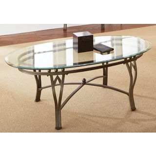 glass coffee table maison glass-top oval coffee table by greyson living JGEUHYV