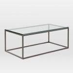 glass coffee table west elm box frame coffee table glass HKLNADT