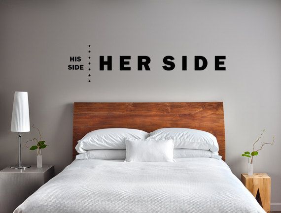 his side her side wall decal custom wall decals custom vinyl decal funny XKPFVUO