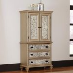 home styles visions silver gold champagne finish armoire WIREQJT