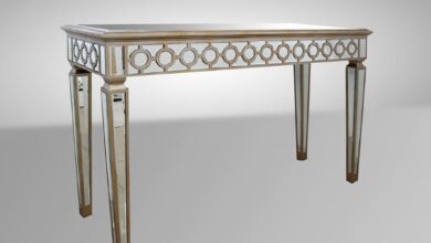 hyde transitional mirrored console table JTFLNTL