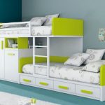 kids beds with storage for a tidy room : extraordinary white green bunk VELPKOC