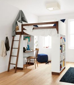 kids loft beds moda modern wood kids loft - moda loft beds with desk and bookcase PCDOXNE