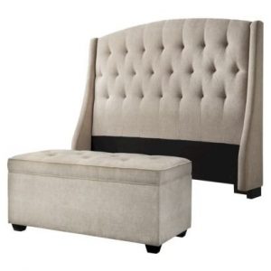 king size headboard roma tufted wingback bedroom collection - (queen/full - also sold in king BWTGJWB