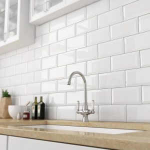 kitchen tiles victoria metro wall tiles - gloss white - 20 x 10cm OXHCKFH