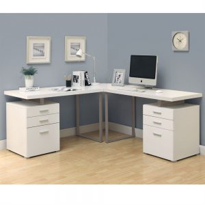 l shaped desk white 3pc l-shaped desk UDECYHD