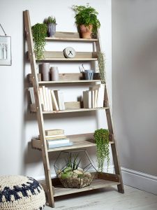 ladder shelves new rustic wooden ladder shelf - wide - furniture YBGSRKO