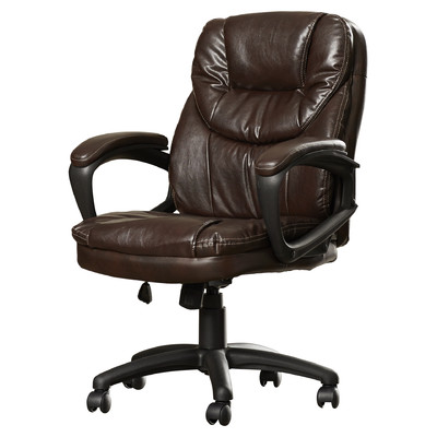 leather office chair musgrove mid-back desk chair AJIQJAT
