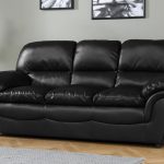 leather sofas rochester black leather 3 seater sofa TRAGHLV