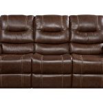 leather sofas veneto brown leather reclining sofa WUJNWMQ
