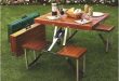 leisure season portable folding picnic table, medium brown - walmart.com BBQZKOJ
