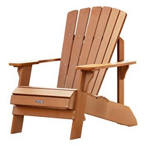 lifetime faux wood adirondack chair, light brown - 60064 WSOBHWF