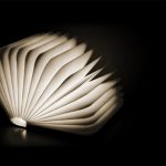 literal book light: portable lamp unfolds open like pages FWVGLPW
