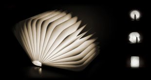 literal book light: portable lamp unfolds open like pages FWVGLPW
