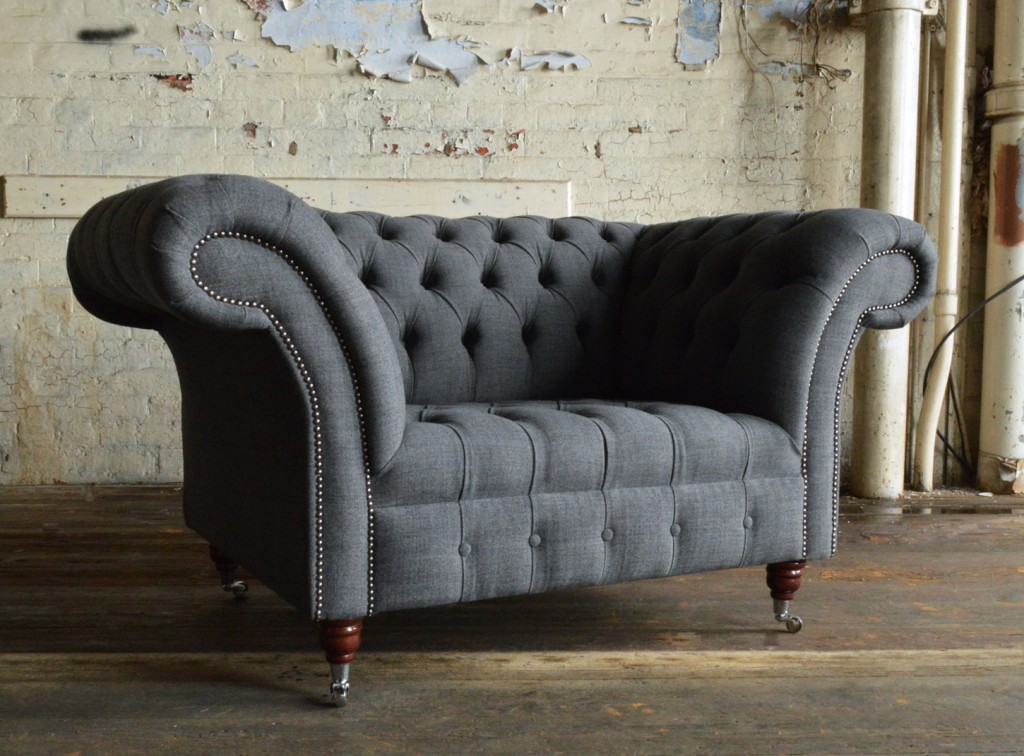 modern wool nuvo chesterfield snuggle chair DSXNVDT