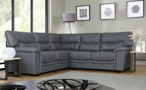 nelson grey leather corner sofa SXTUQEA