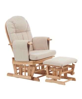 nursing chair mothercare natural reclining glider chair with beige cushion AYJOHBF
