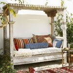 outdoor daybed need a covered daybed! vintage textiles enliven an indonesian daybed; seat  cushion NXQGUBW