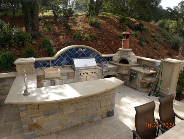 outdoor kitchen ideas outdoor kitchen designs featuring pizza ovens, fireplaces and other cool  accessories ABLWHBY
