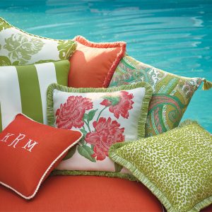 outdoor pillows pillow talk: pops of color go outdoors QZJJNLJ