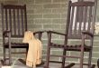 outdoor rocking chairs coral coast indoor/outdoor mission slat rocking chair - natural - outdoor  rocking NJVWZUL