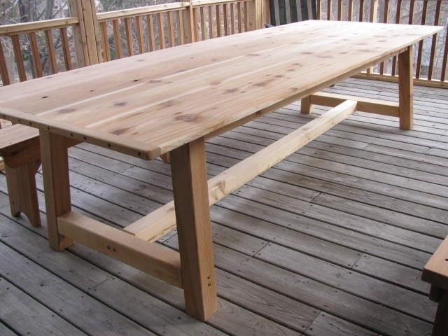 outdoor table large outdoor dining table - cedar...i really like long tables. EYVGUEL