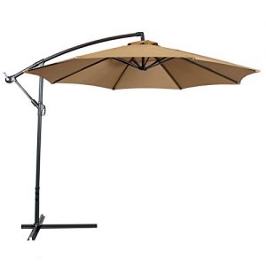 outdoor umbrella amazon.com : best choice products patio umbrella offset 10u0027 hanging umbrella  outdoor YBJUSCC
