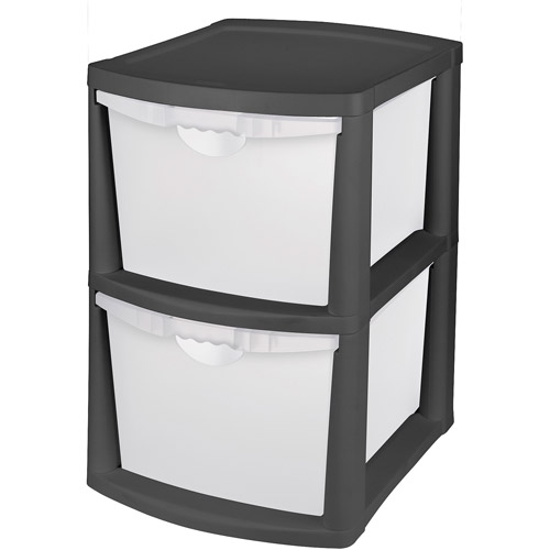 plastic storage drawers sterilite 2-drawer bin storage, multiple colors OGTYSTK