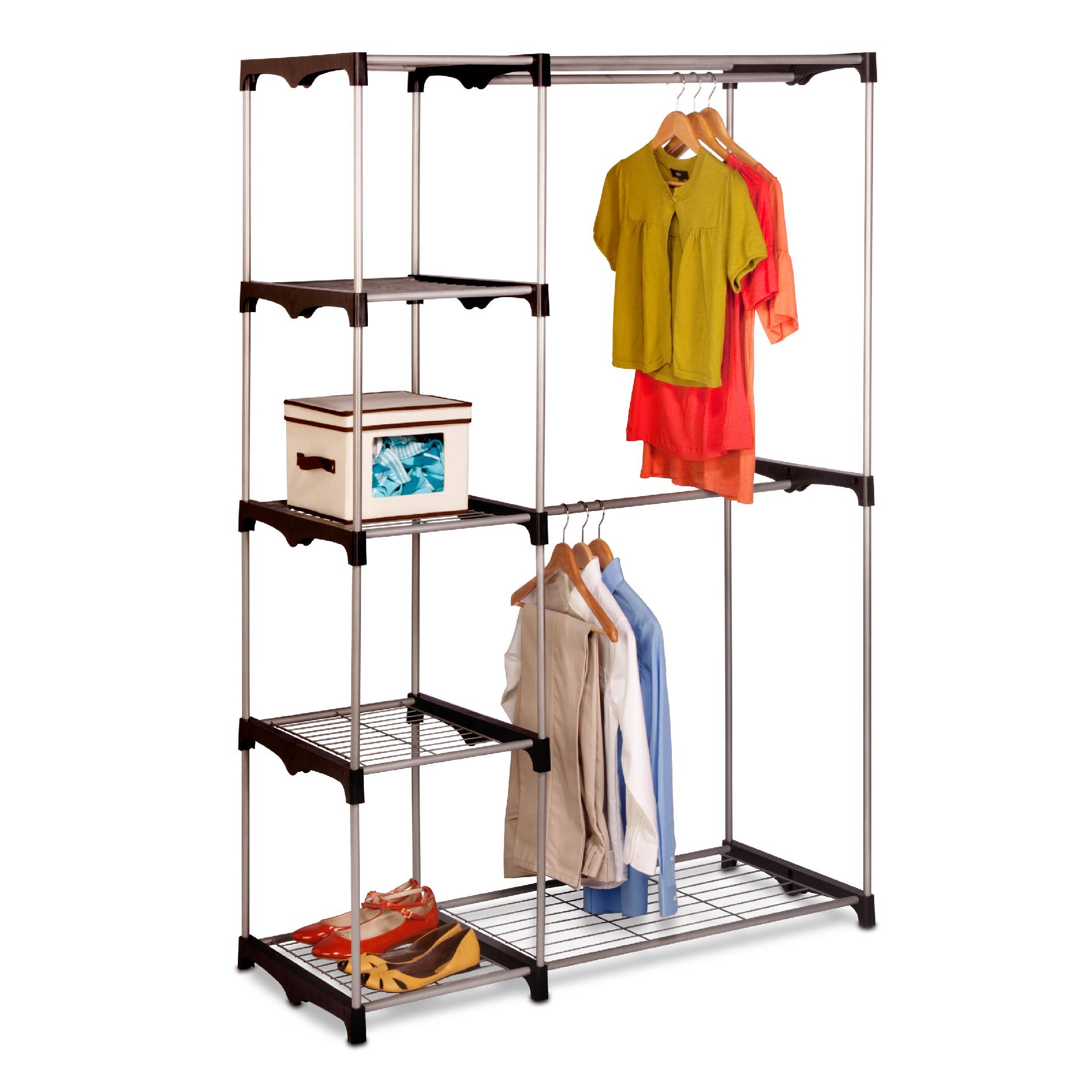 portable closet honey can do wrd-02124 double rob freestanding closet (wrd02124) HJKCGNG