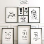 printable bathroom wall art from the crown prints on etsy - lots of XXKGNGJ