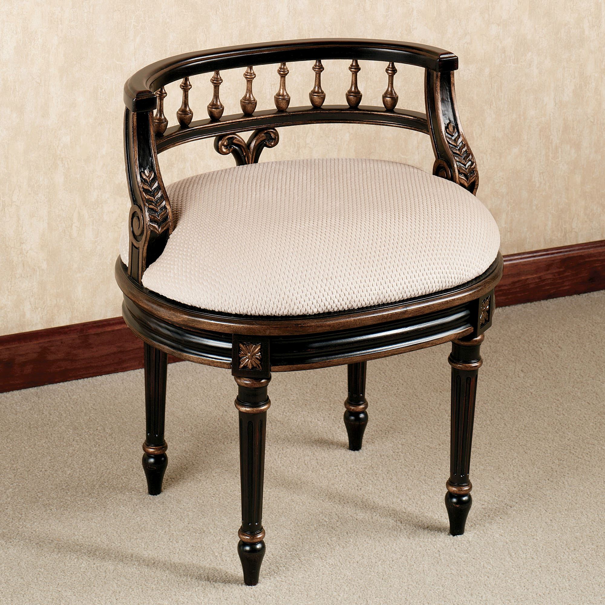 queensley vanity chair black walnut. click to expand YYVATFP