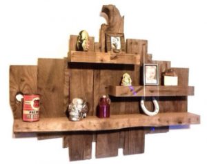 raw wood shelf - reclaimed wood shelves - rustic wooden shelves - pallet DGUKSDU