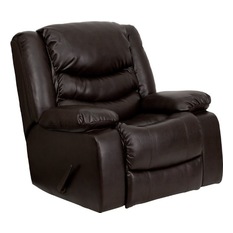 recliner chairs divano roma furniture - rocking plush bonded leather recliner, brown - recliner GCVTDOI
