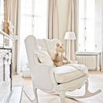 rocking chair for nursery creamy white baby nursery with romantic shabby chic decor. rocking chair ... XBUBTKE