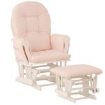 rocking chair for nursery storkcraft hoop glider u0026 ottoman - white/pink DKNFUMZ