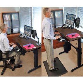 sit stand desk sit down. stand up. move around a bit ZPTXIMR