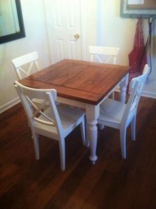 small kitchen tables square turned leg farmhouse kitchen table | do it yourself home projects FVUVLVV