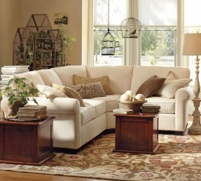 small sectional sofa buchanan curved 3-piece small sectional with wedge #potterybarn KCUCPDY