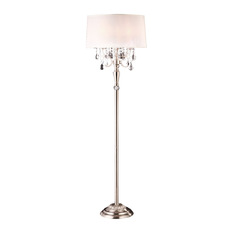 standard lamps ok lighting - crystal floor lamp, silver - floor lamps ZDLTAIV