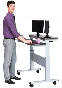 standing desk two tier electric stand up desk 48 inch | stand up desk store KBXLZKG
