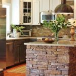 stone kitchen island - 40 rustic home decor ideas you can build yourself MAJRBWM