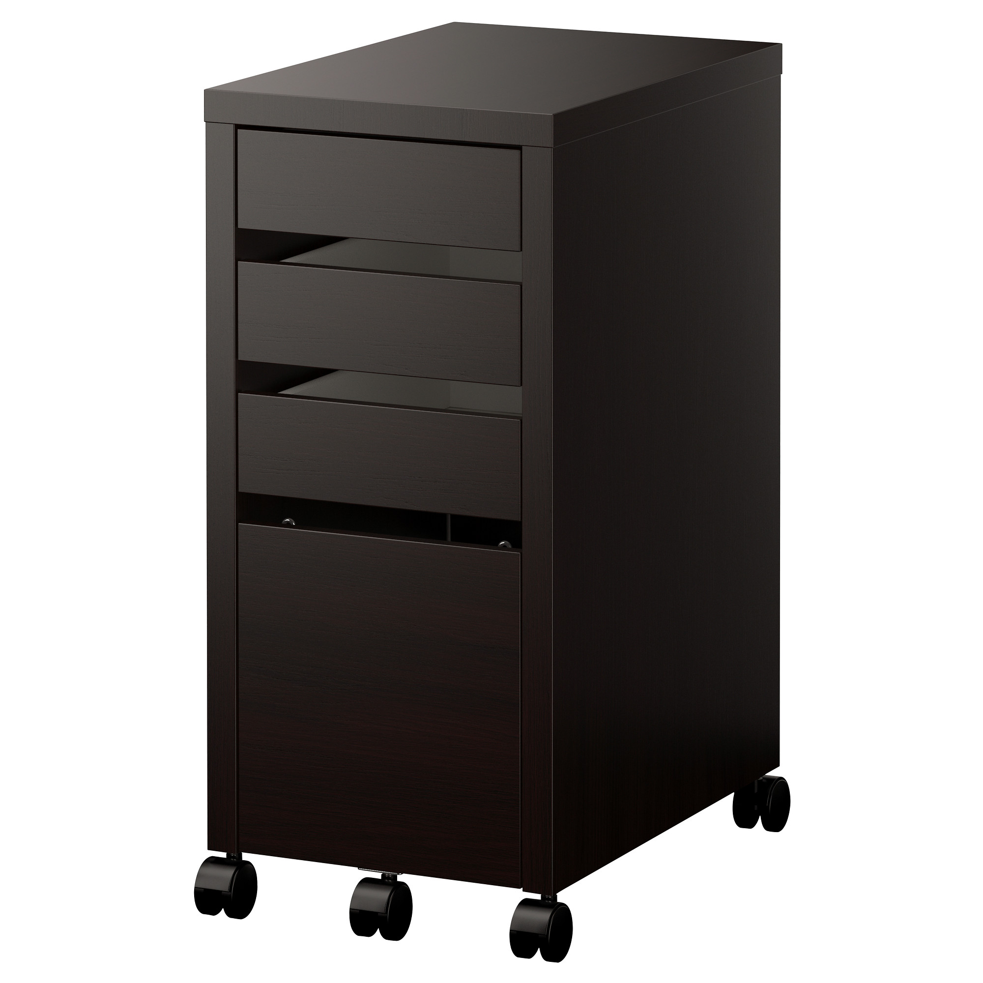 storage drawers micke drawer unit/drop file storage - black-brown - ikea UFNJRXY