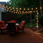 support poles for patio lights made from rebar and electrical conduit | TXBHLRO