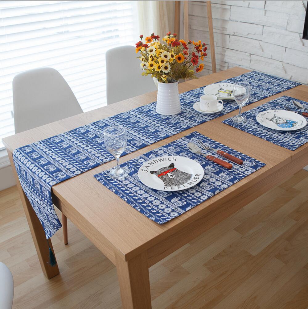 table runners 3/5/7-pieces linen cotton bohemia table runner and placemat sets table DHNUTMU