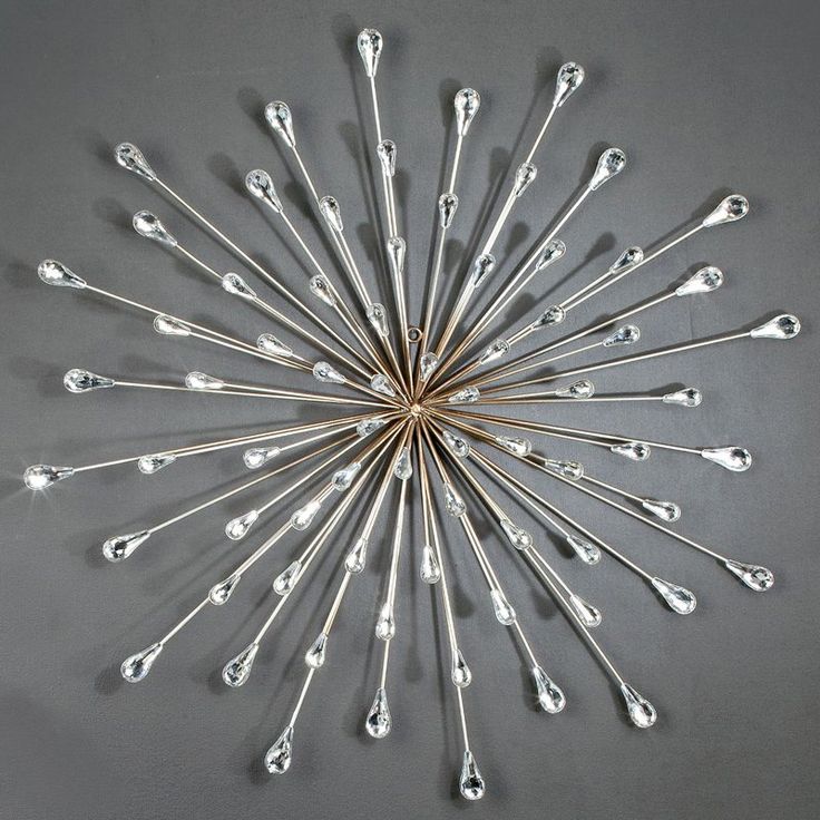 tripar starburst metal wall art - sparkling acrylic bead tips make this KGIWJBG