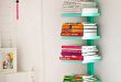 vertical bookshelf diy room decor BVYNERJ
