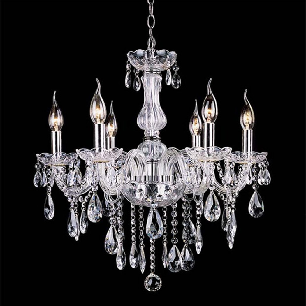 wakrays crystal lamp fixture pendant light ceiling chain candle chandelier  (clear) NGTDVLL