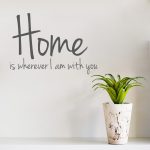 wall art decals home is wherever i am with you wall art decal ZAIATOI